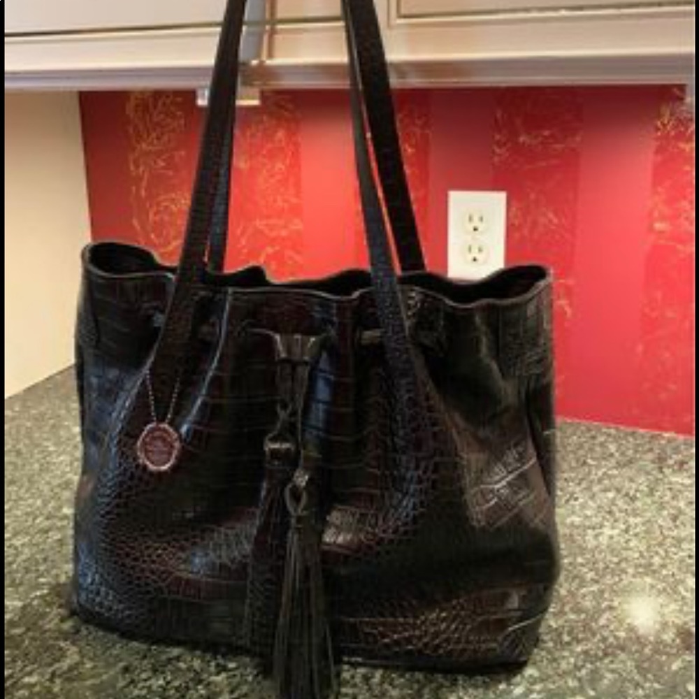 Patricia Nash Leather Drawstring Whitney Tote.